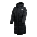 The North Face Colour-Block Long Down Coat – Black