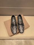 Louis Vuitton Dark Gray Monogram Bow Loafers