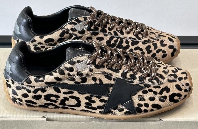 Golden Goose Leopard Print Star Sneakers