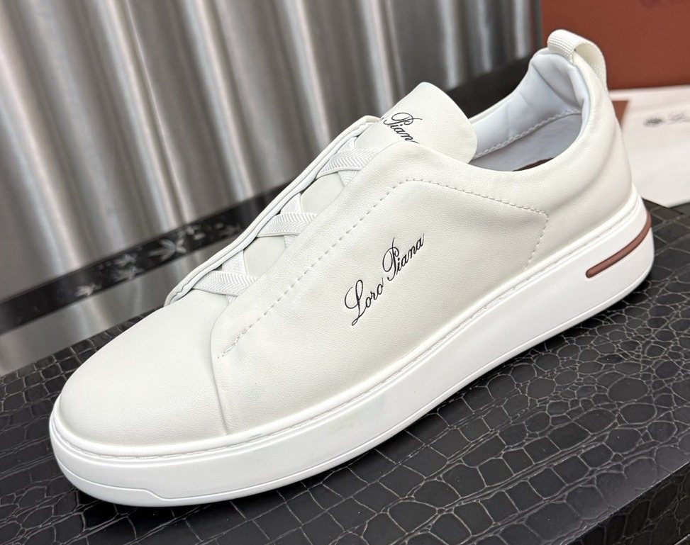 Loro Piana Side-Logo Slip-On Sneakers