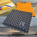 Louis Vuitton Black & Gray Checker Scarf