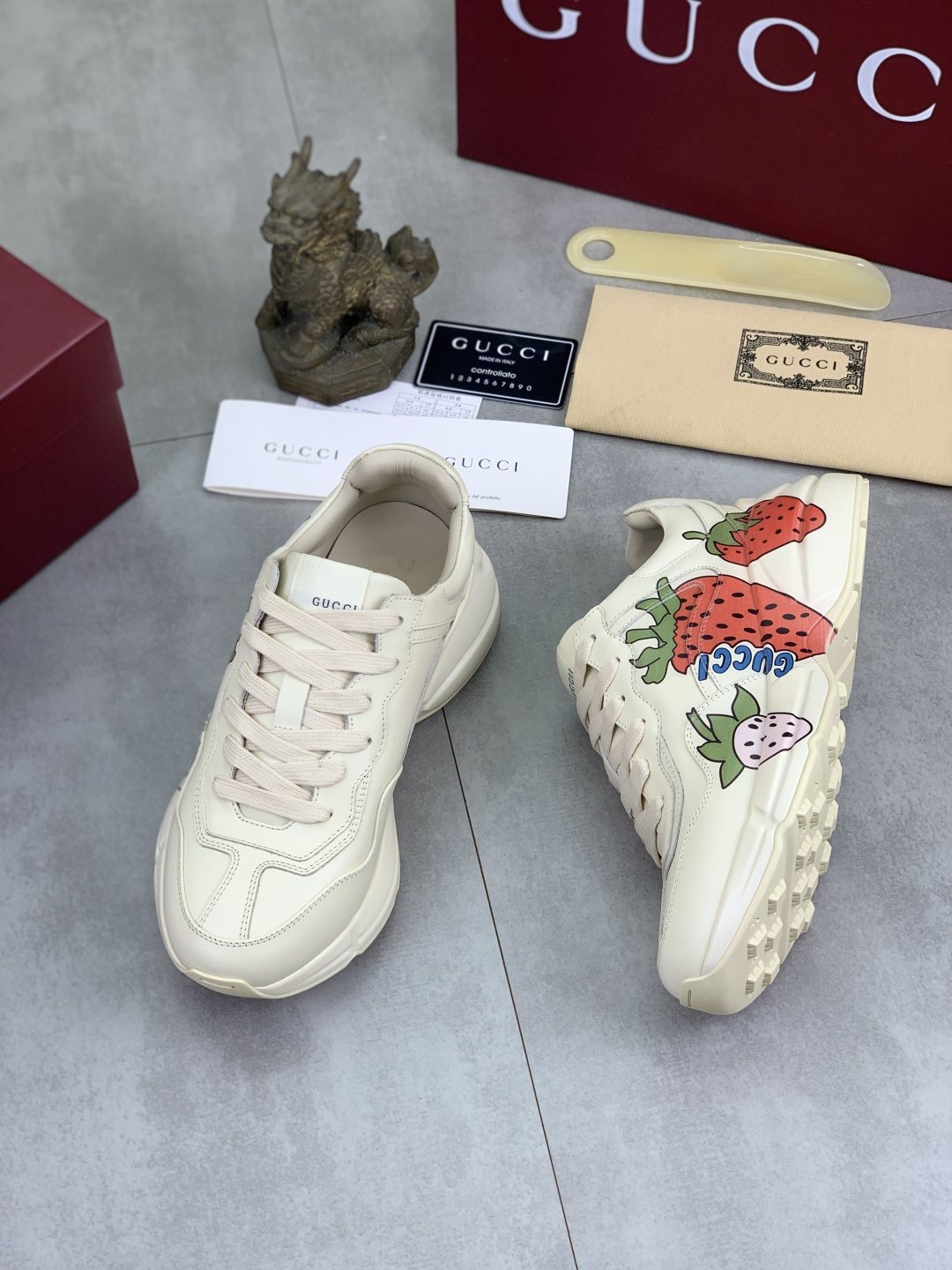 Gucci Strawberry Graphic Chunky Sneakers