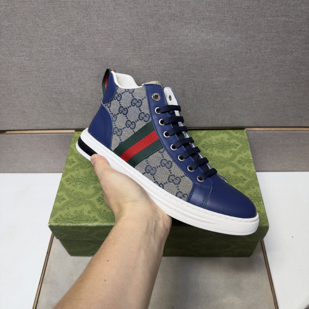 Gucci Men's Striped High-Top Sneakers