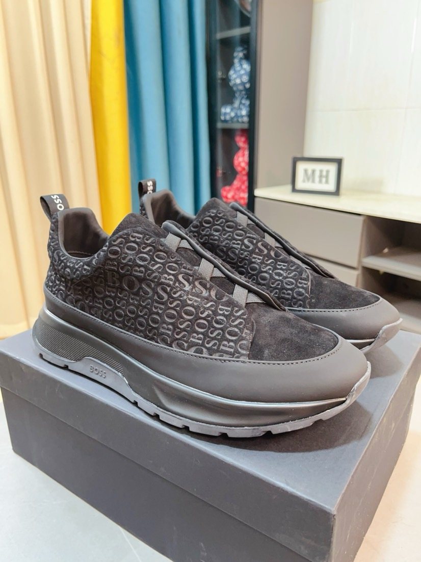Hugo Boss Men's Textured Low-Top Sneakers