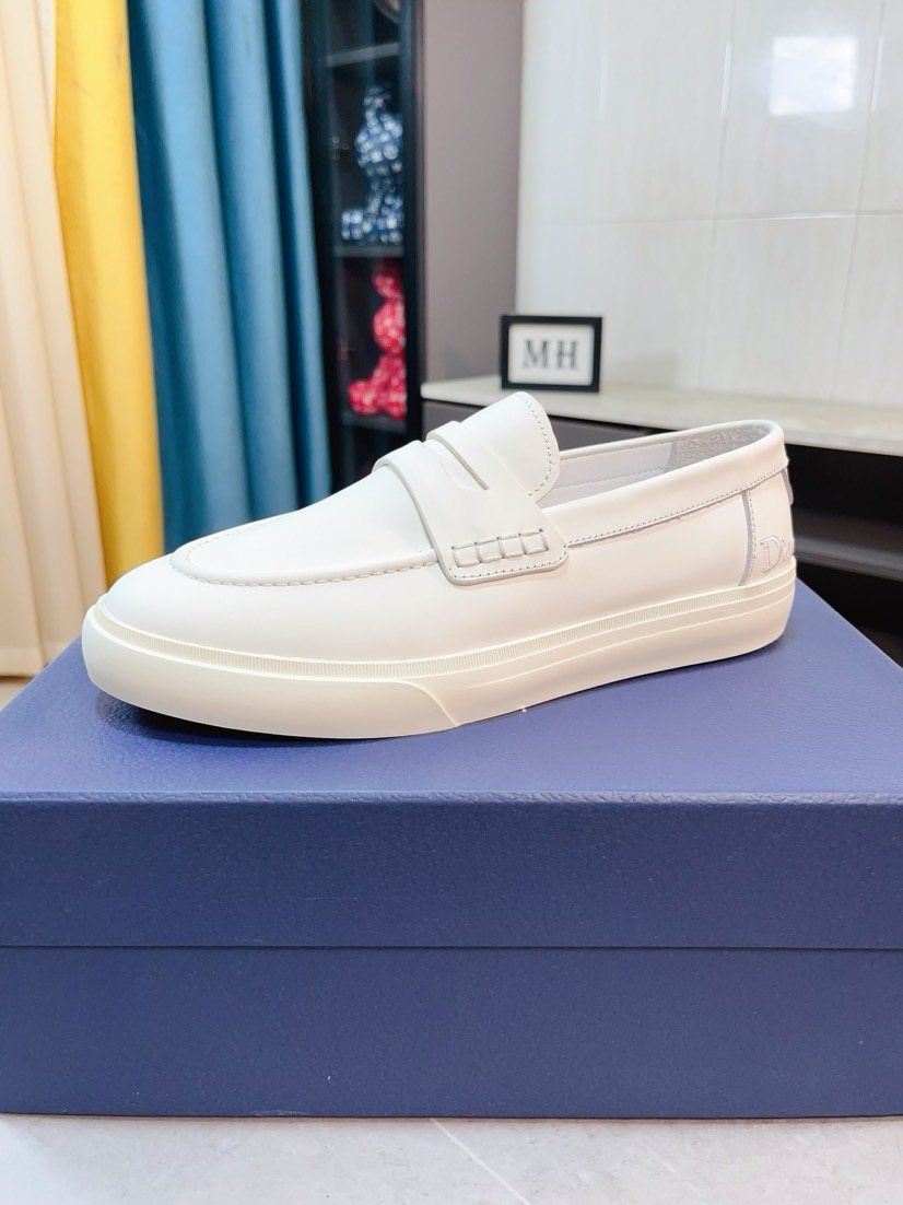 Dior Contrast-Sole Strap Loafers