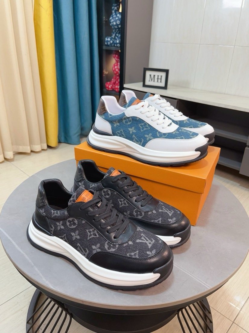 Louis Vuitton Men's Monogram Low-Top Sneakers - Monogram-Pattern Upper