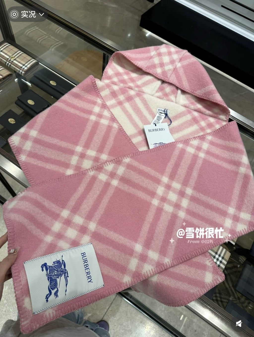 Burberry Plaid Hooded Scarf Wrap