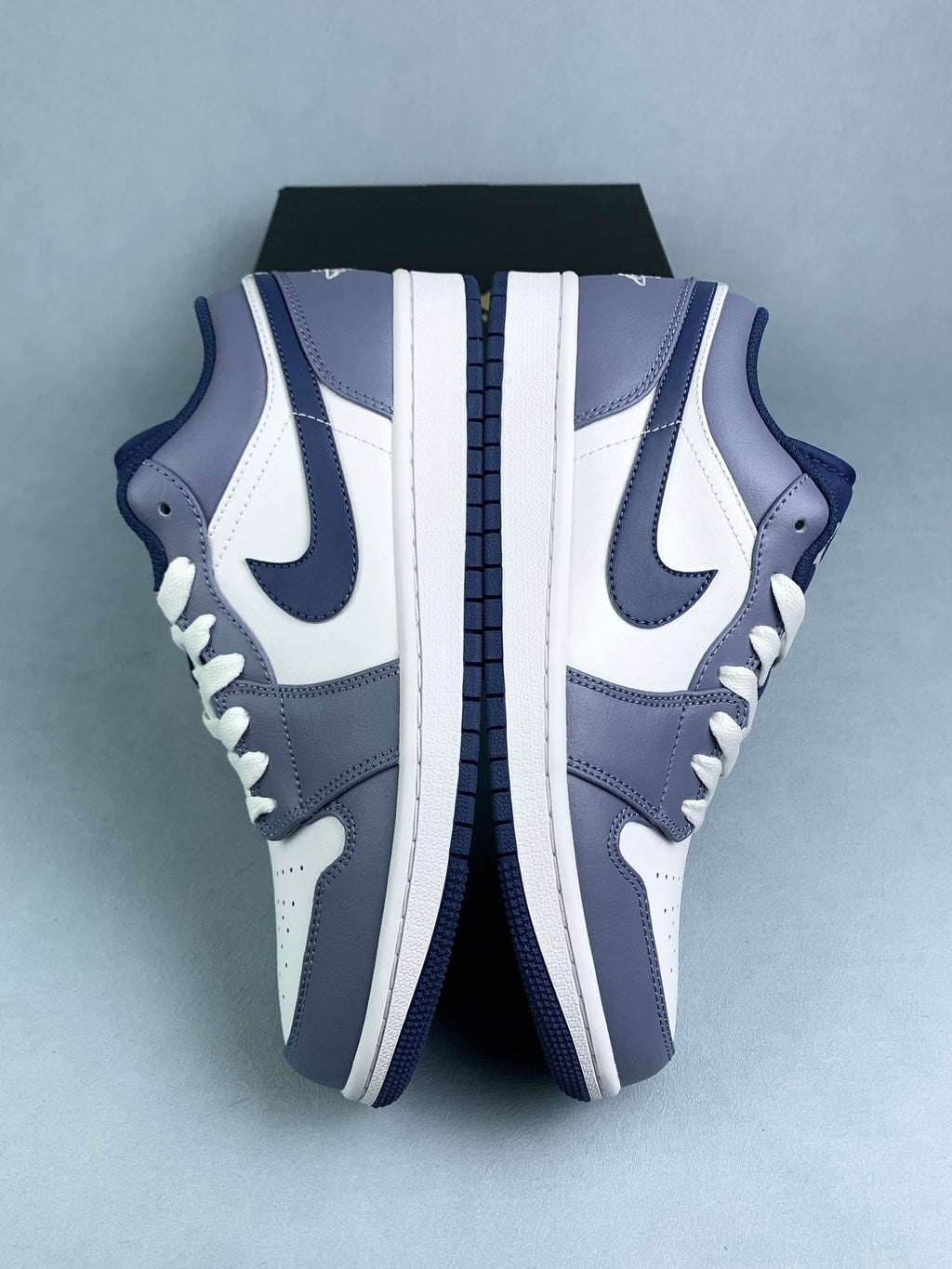 Air Jordan 1 Low Navy Blue 553558-414 Unisex Sneakers