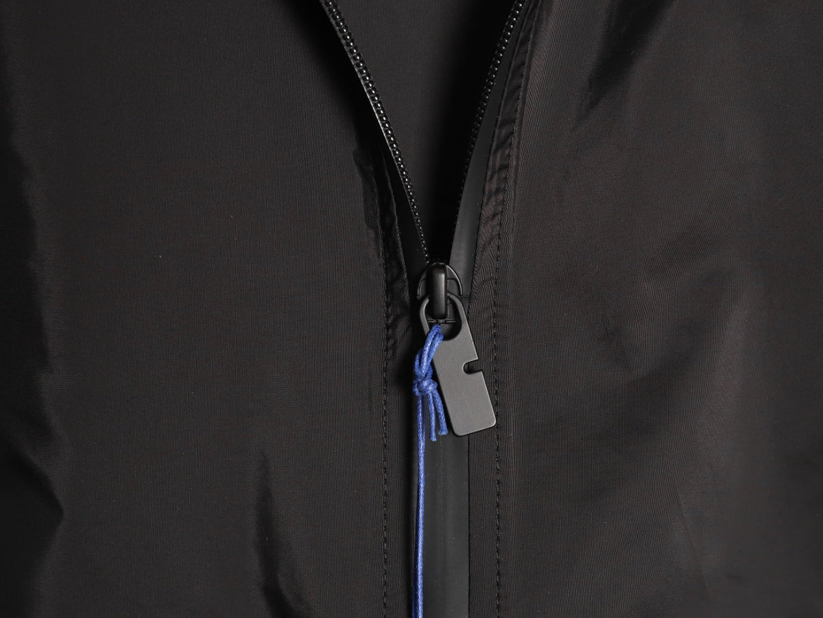 Burberry Equestrian Emblem Hooded Zip Jacket - Black
