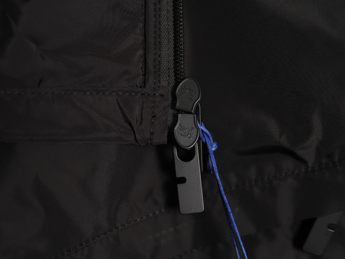 Burberry Equestrian Emblem Hooded Zip Jacket - Black