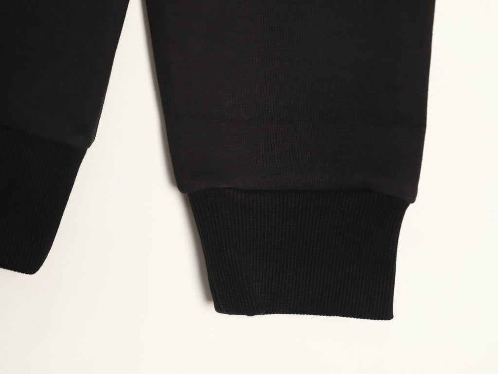 Dior 26FW Black Four-Leaf Clover Embroidered Crewneck Sweatshirt
