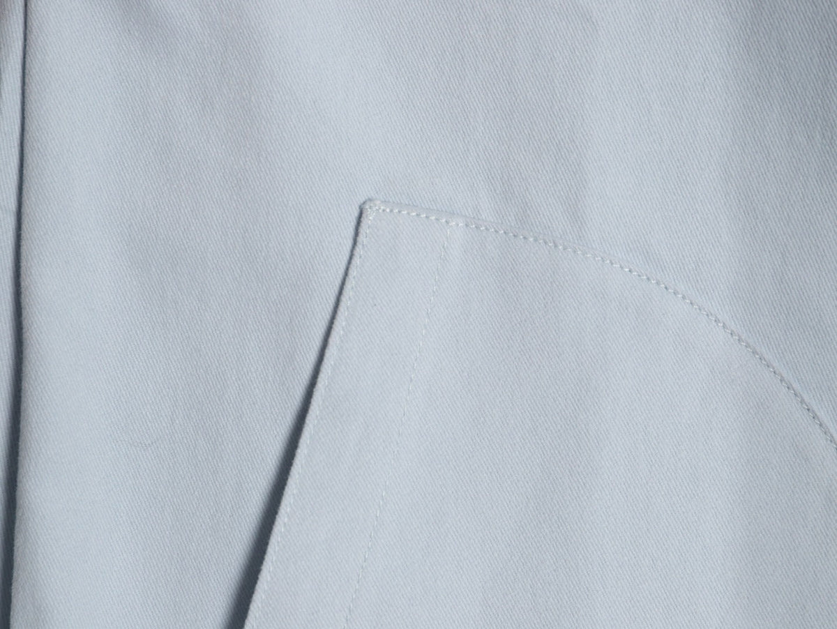 LOEWE Pale Blue Cotton Hooded Long-Sleeve Shirt Jacket